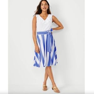 Ann Taylor stripe a-line skirt